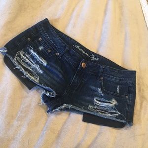 American Eagle! Destroyed jean Shorts!